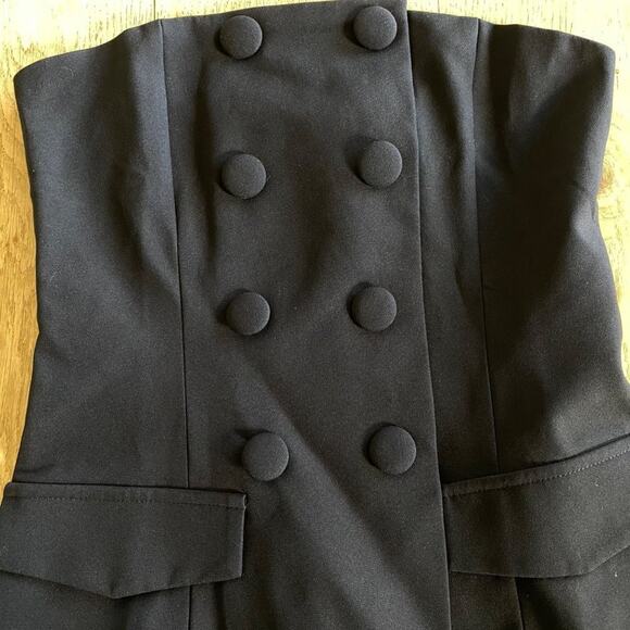 Bianca and Bridgett - Blazer Style Strapless Corset Top in Black - Picture 2 of 6